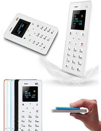 Slim Mobile Credit Card Size Mobile Phone M5