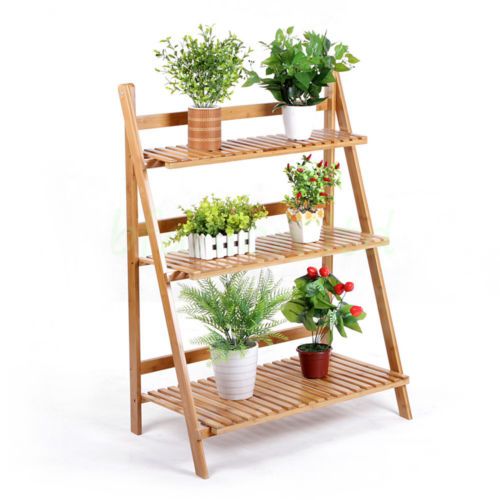 wooden ladder plant stand
