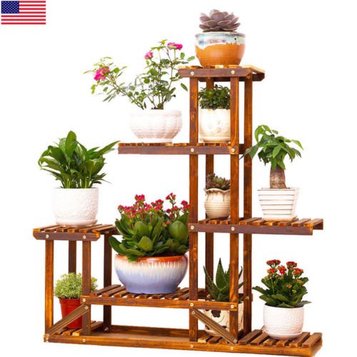 outdoor wooden plant stands