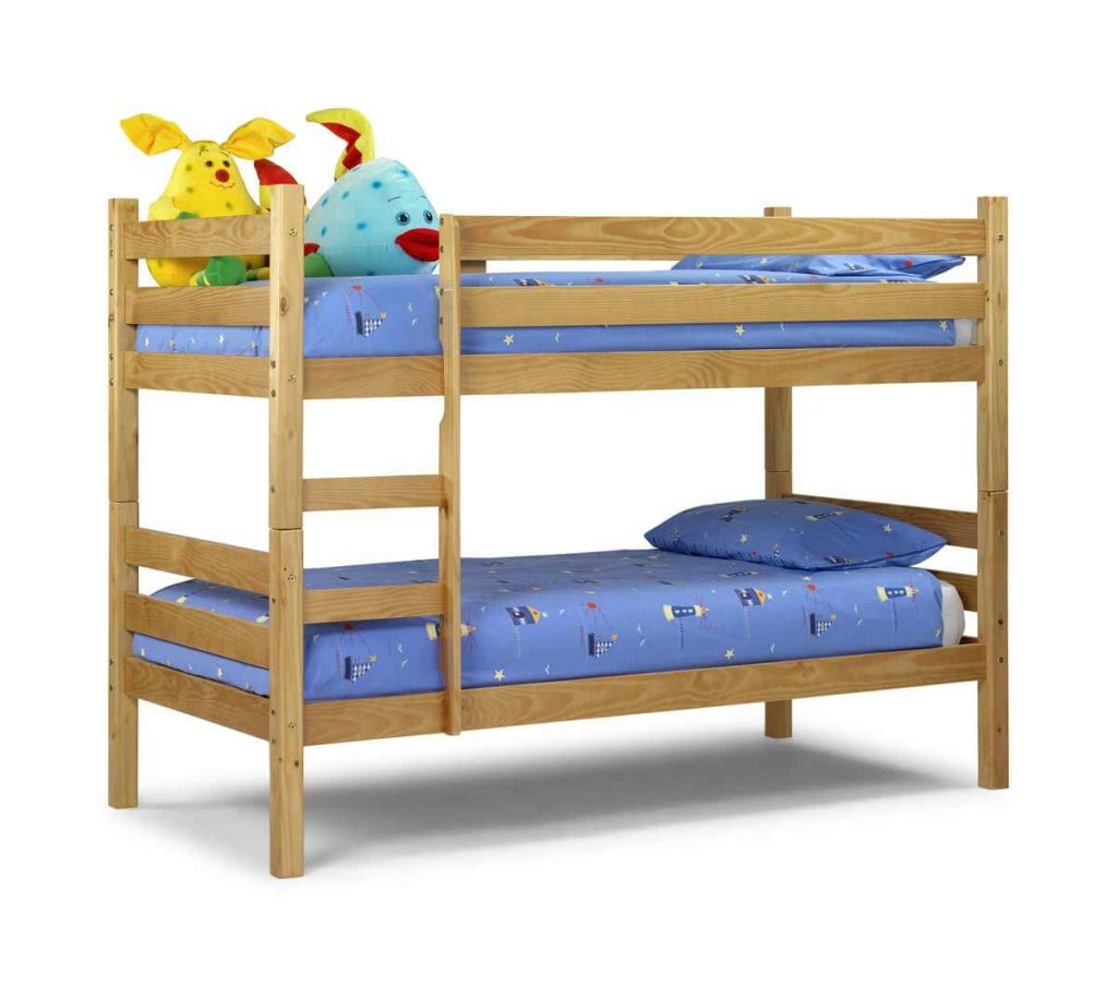 Wooden double story bed for kids