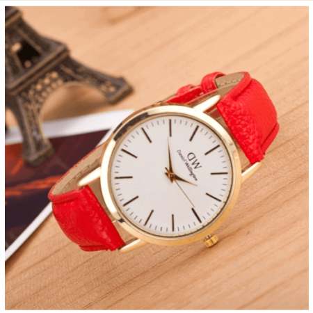 Red Fashion and stylish Marble And Gold Belt Watches in Pakistan