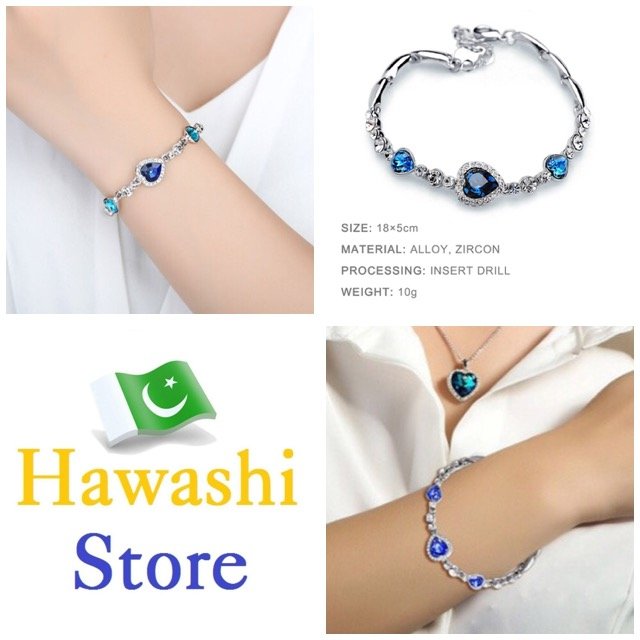 crystal bracelet with artificial diamond inlaid romantic women in Pakistan