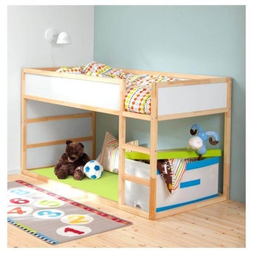 child fewer height wooden double story bed in Pakistan