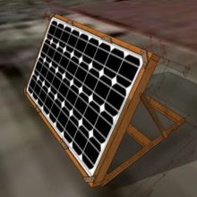 solar plat wooden stand safe and portable with corner clips in Pakistan