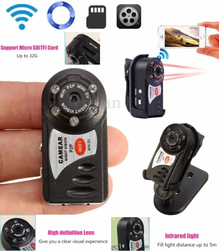 Portable Mini Q7 WiFi IP Camera DV Wireless Webcam