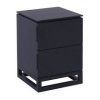 Black side table for decent bedroom look