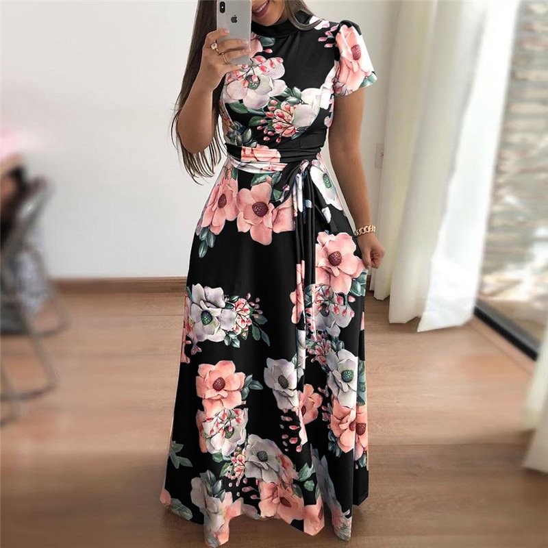 Women’s Floral Printed Maxi Dress