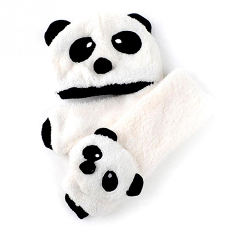Girl’s Panda Warm Hat And Scarf Set