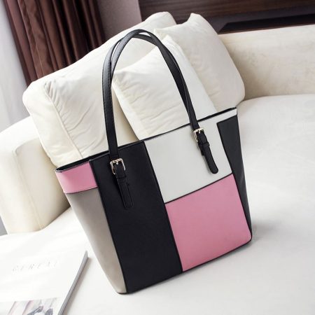 Women's Colorful Leather Tote Bag