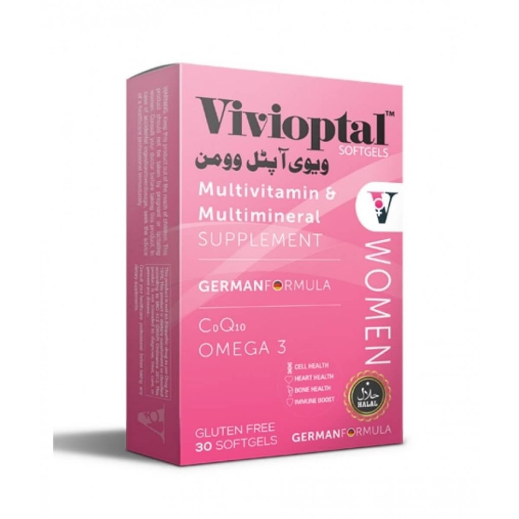 Vivioptal Women Multivitamin & Multimineral Softgels with Omega 3 and CoQ10 30 Capsules for Women in Pakistan