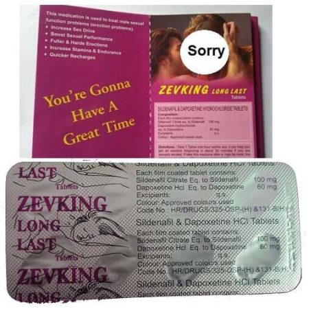 Zevking Long Lost Dapoxetine and Sildenafil Citrate Pills in Pakistan