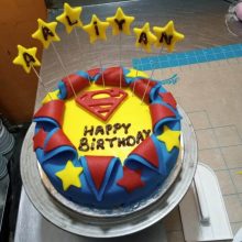 Superman Happy birthday Font Cake in Lahore
