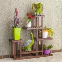 wood plant stand for home decoration
