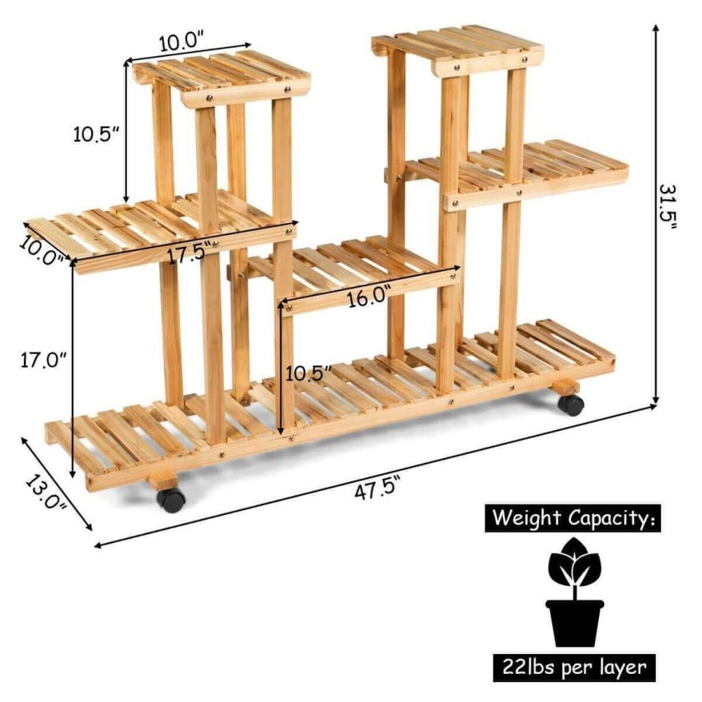 Plant Stand for Indoor and Outdoor Home Garden