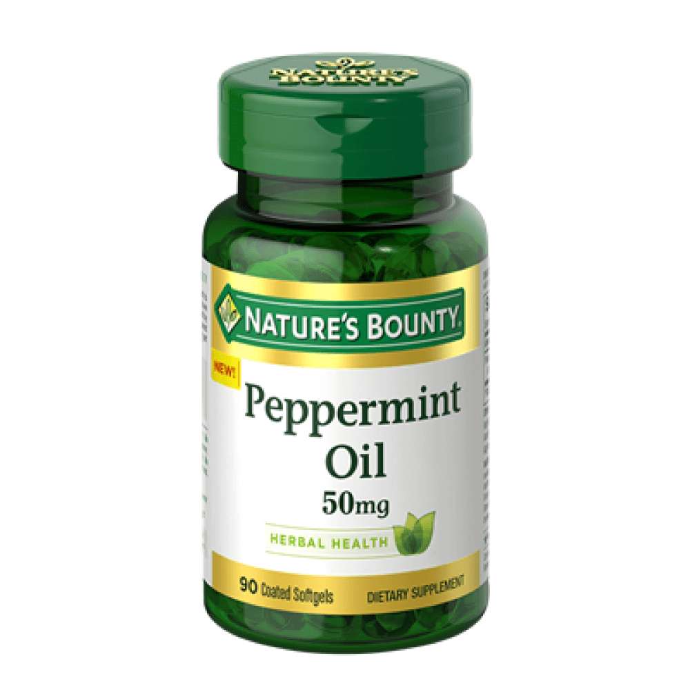 NATURES BOUNTY PEPPERMINT OIL 50 MG (90 COATED SOFTGELS)