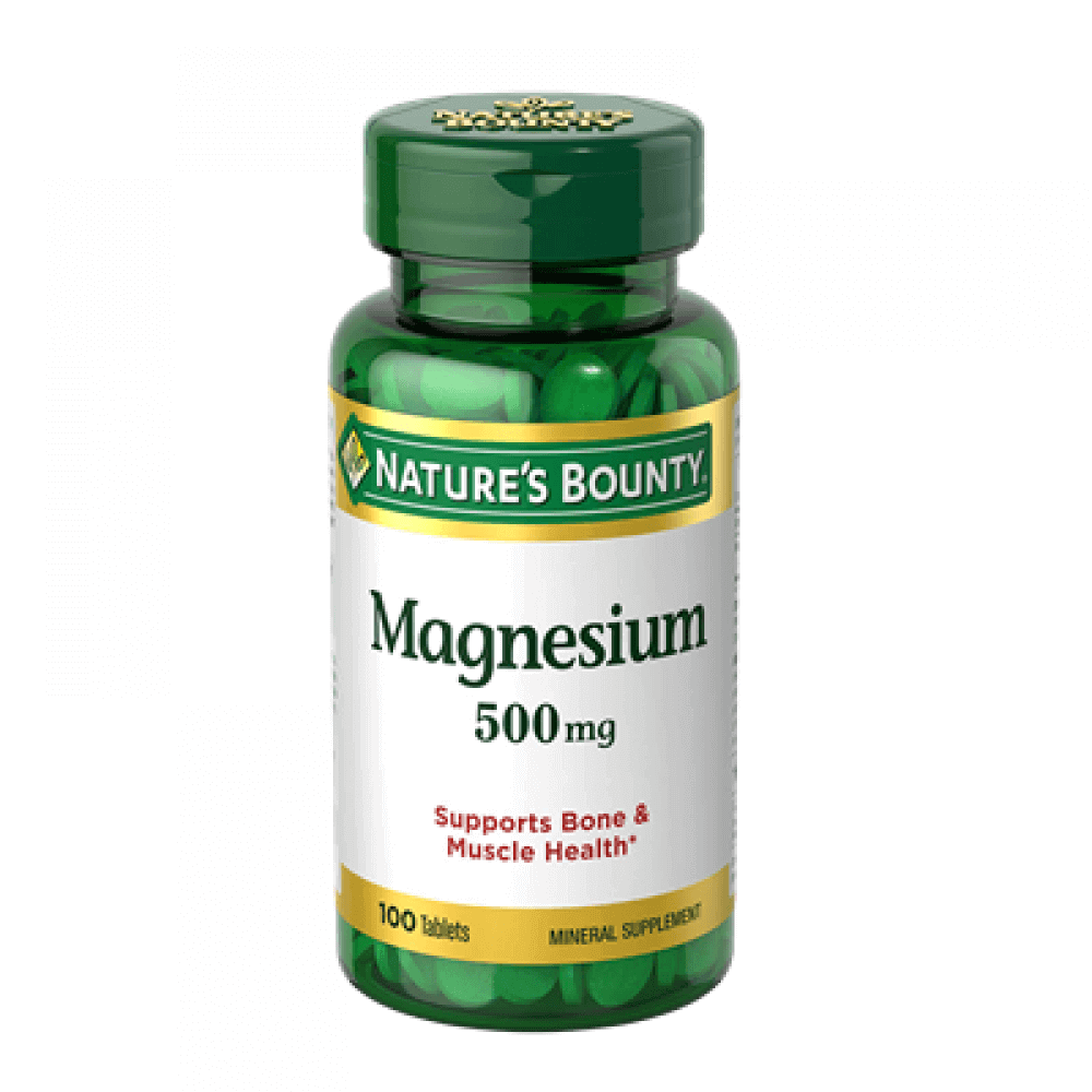 NATURES BOUNTY MAGNESIUM 500 MG , 100 COATED TABLETS