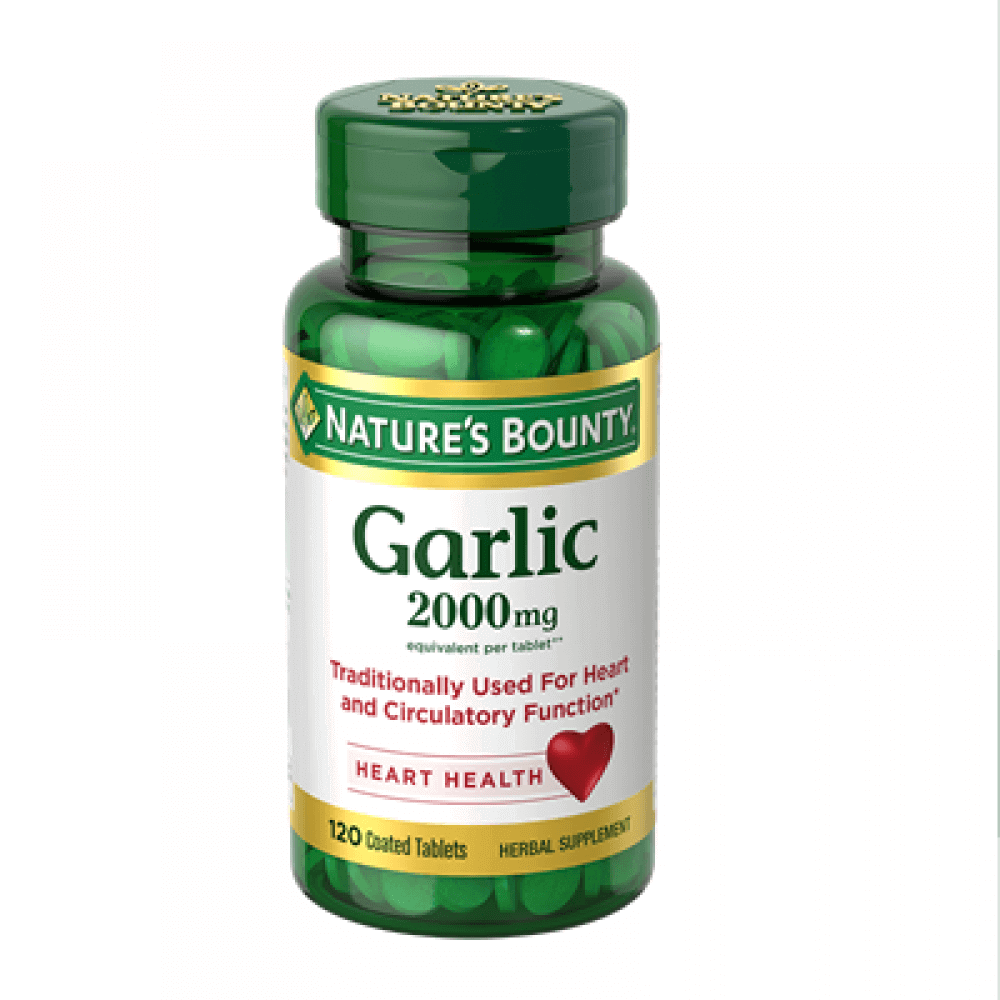 NATURES BOUNTY GARLIC 2,000MG EQUIVALENT 120 COATED TABLETS