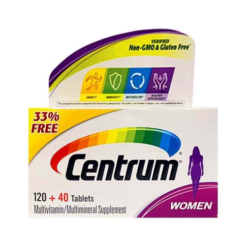 centrum for woman 120 tablets 33% extra offer