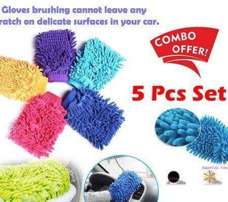 Microfiber car cleaning 5 pieces