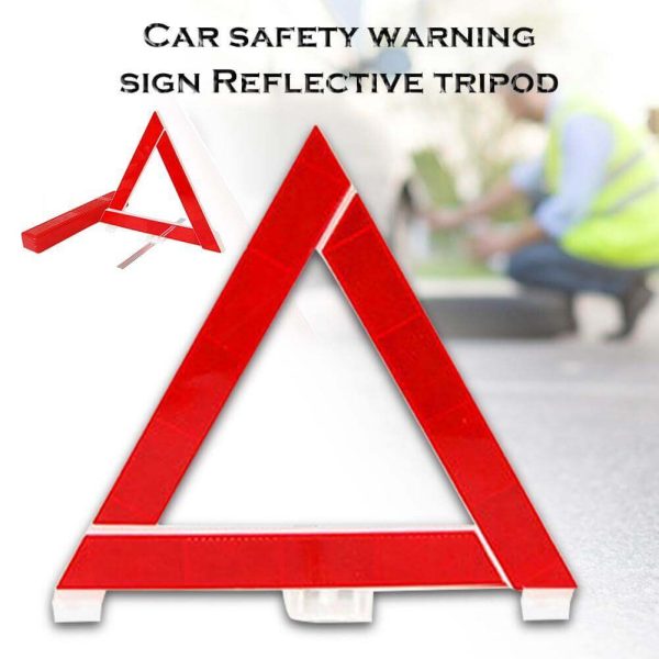 Car safety warning sign reflective tripod