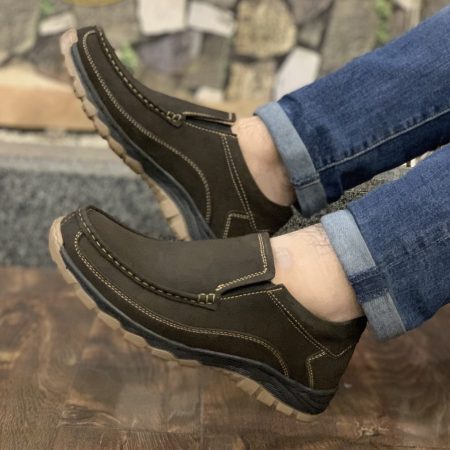 Chocolate Brown (Loafer-Type Sneaker) Pure Leather Shoes 4 You