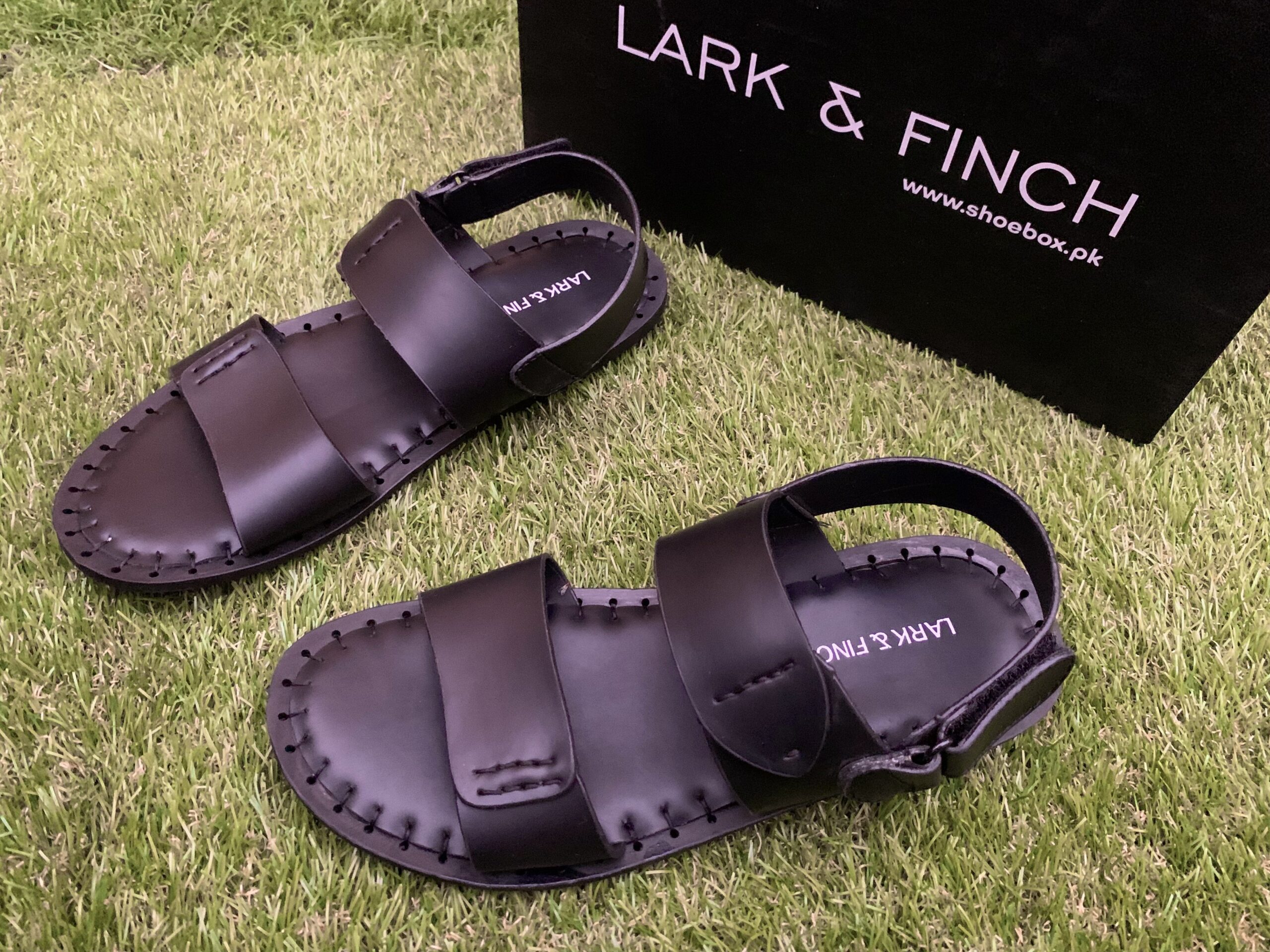 Imported Black L&F Leather Sandal For Men