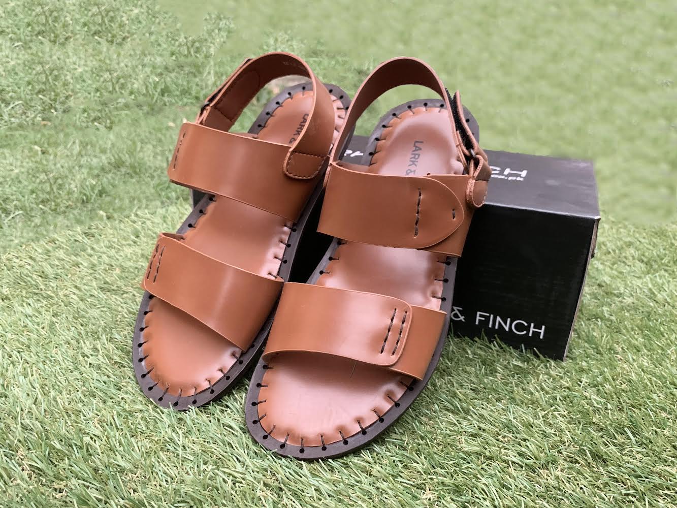 Tan La-rk N Fi-nch ( L & F ) Leather Sandal S-5020