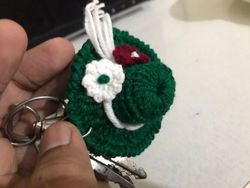 key chain holder beautiful hand made woolen hat
