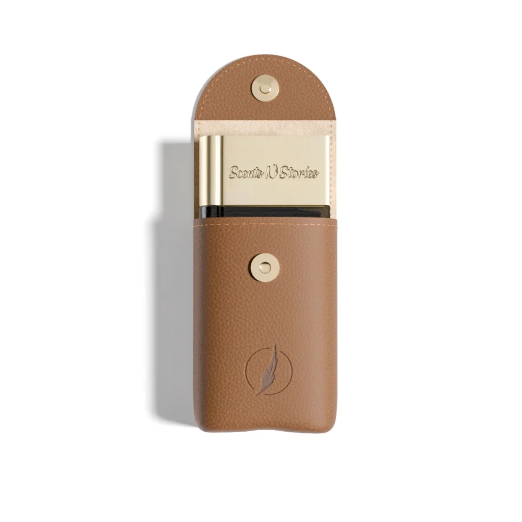 Leather Traveling Pouch Perfume