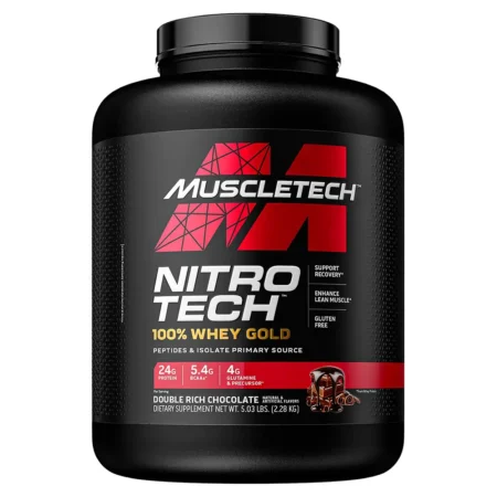 Muscletech Nitro-Tech 100% Whey Gold 5lbs Double Rich Chocolate Whey Protein Powder for Muscle Growth and Recovery in Pakistan