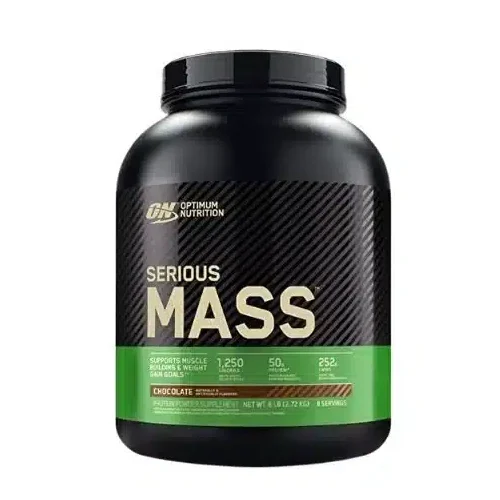 Optimum Nutrition Serious Mass 6lb high calorie weight gainer protein powder for muscle growth, weight gain, recovery and bulking support.