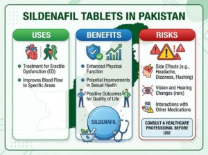 Sildenafil Tablets in Pakistan: Uses, Benefits, and Risks